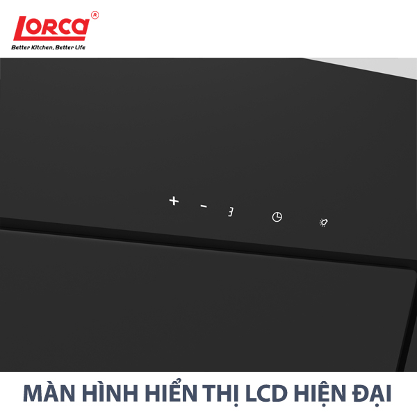 Máy Hút Mùi Kính Vát LORCA TA 6008P - 70cm - Hàng Chính Hãng Nhập Khẩu Ba Lan Sức Hút Lớn Êm Ái Tiết Kiệm