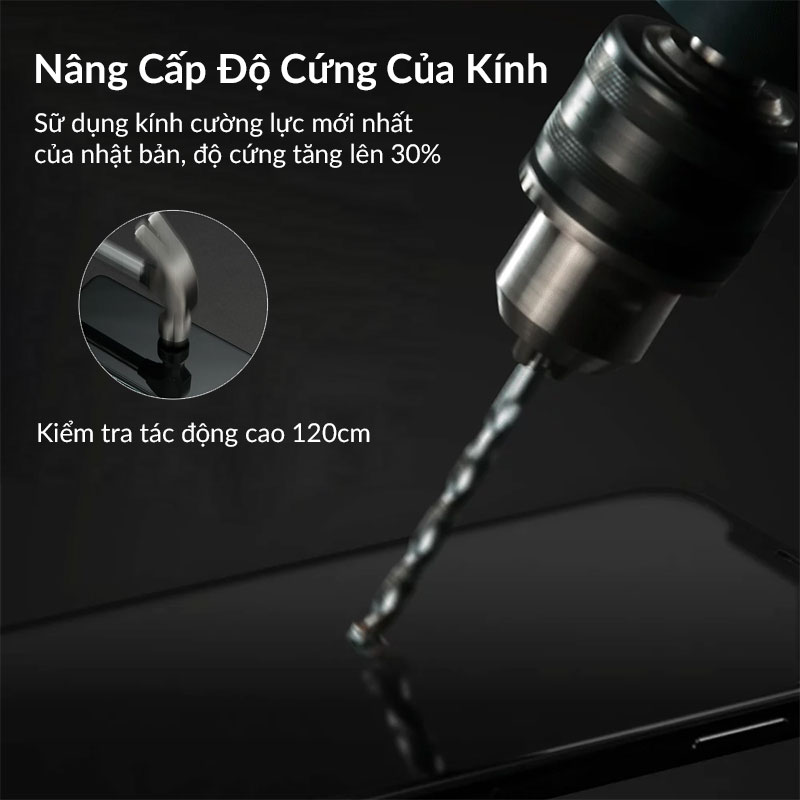 Kính Cường Lực iPhone Chống vân tay - Chống xước - Chống dầu - Chống vỡ - Độ Cứng 9H - Full Toàn màn hình - Viền Cong 3D hoàn hảo Danh Cho iPhone 12 Promax, iPhoen 12/12Pro, iPhone 11 Promax, iPhone 11Pro, iPhone xsmax, iPhone XR/11, iPhone X/Xs