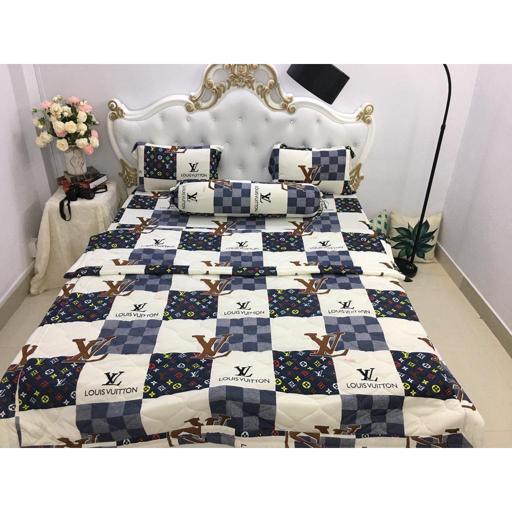 Bộ drap KÈM MỀN thun lạnh Hàn Quốc 5 món
