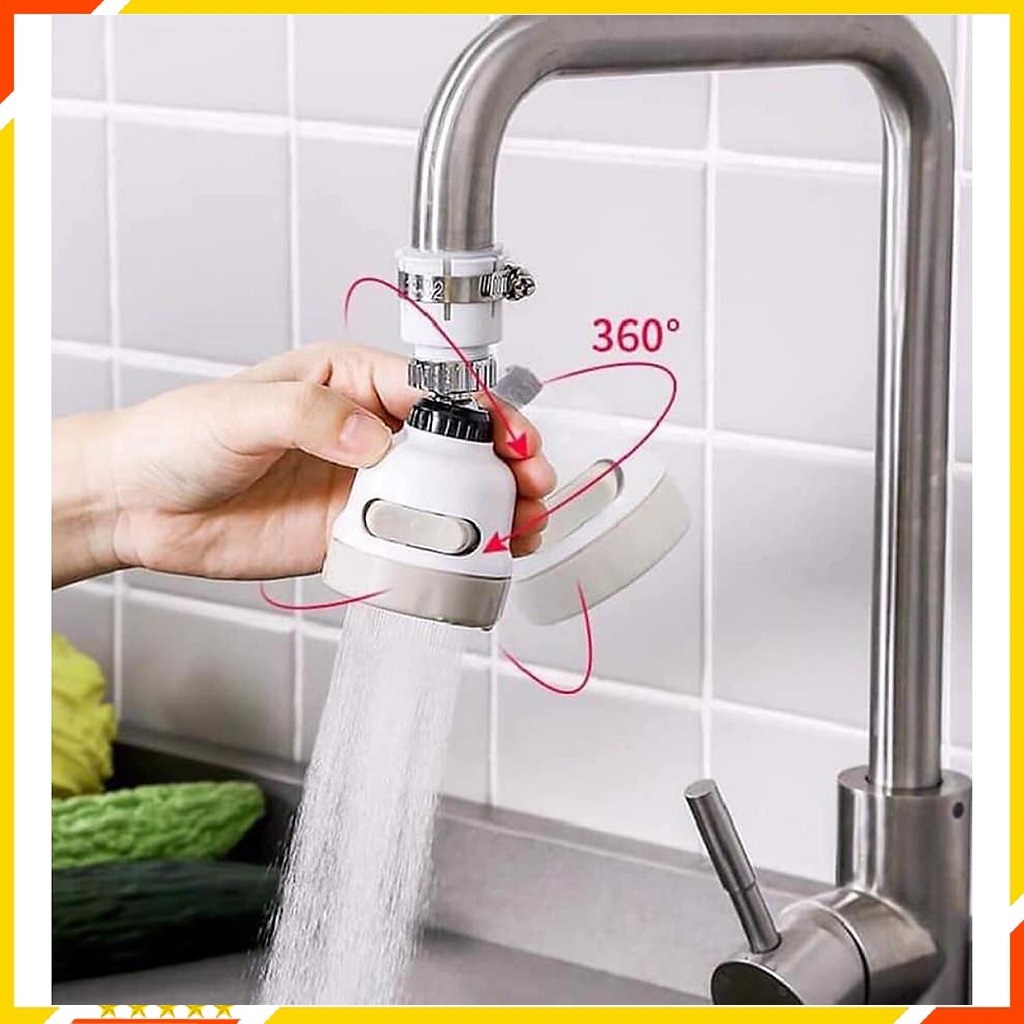Đầu Vòi Rửa Bát Tăng Áp, Vòi Rửa Bát Xoay 360 Độ, 3 Chế Độ Phun