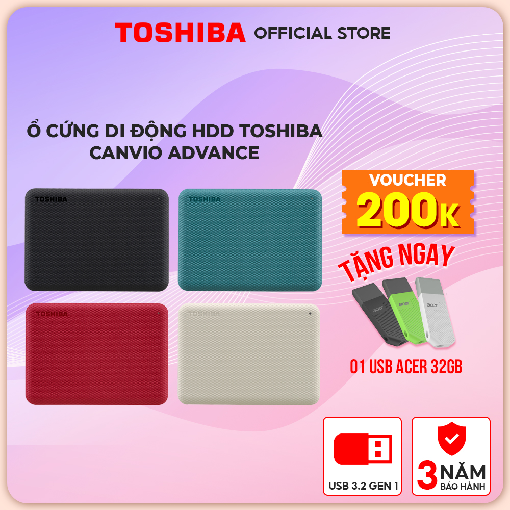 Ổ cứng di động Toshiba Canvio Advance Hàng Chính Hãng