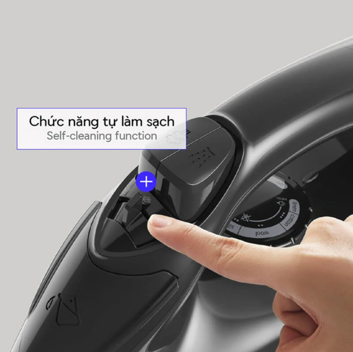 Bàn ủi hơi nước Lock&amp;Lock ENI334BLK 1800W - Hàng chính hãng