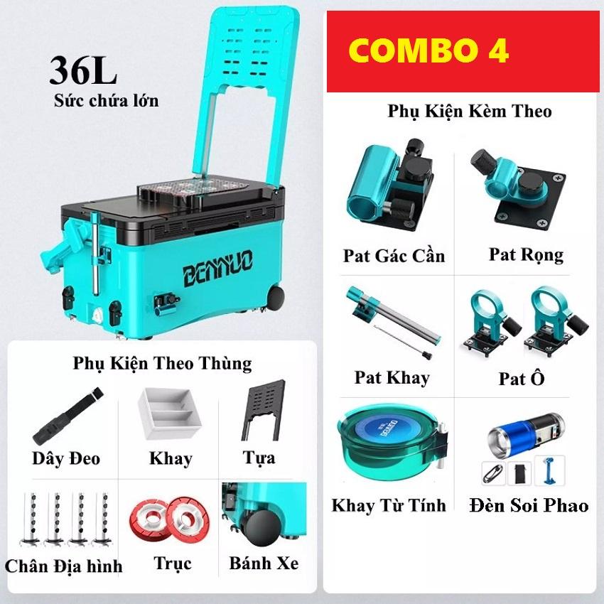 Thùng Câu Đài BENNUO S5 SANAMI FISHING STORE - Thể Tích 38L Thiết Kế Bánh Xe Di Chuyển Tiện Lợi,Giữ Nhiệt Cực Tốt