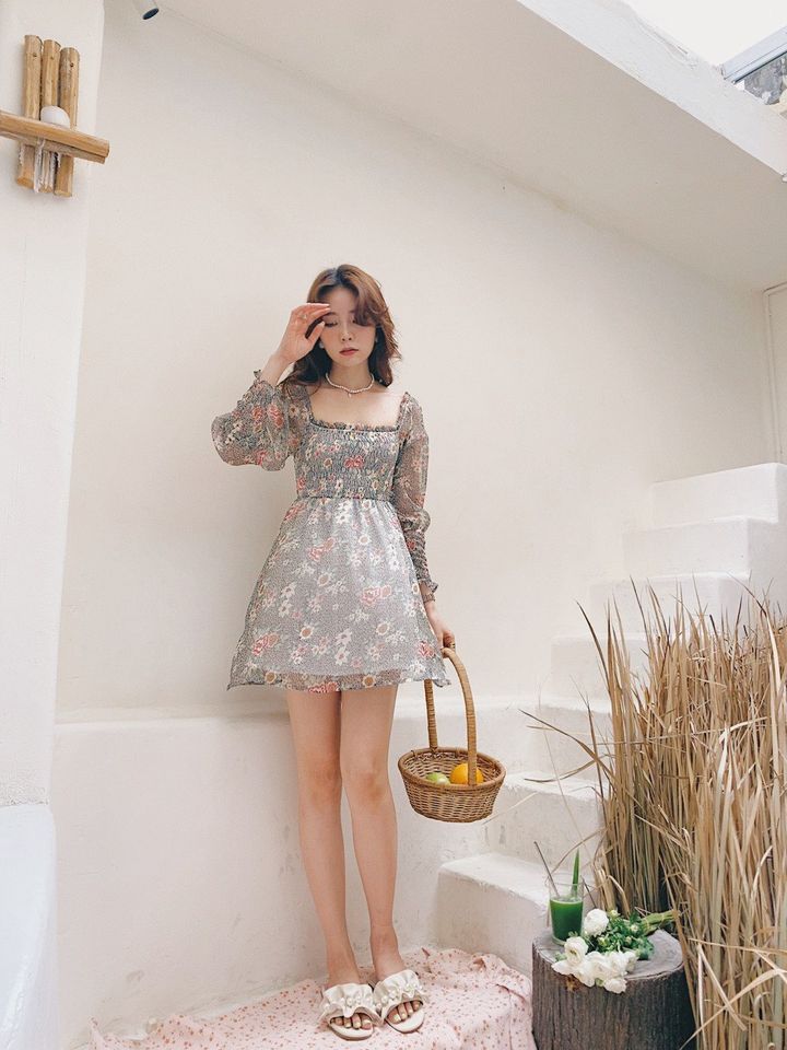 Đầm chun hoa Fenne Garden Dress Gem Clothing SP060445