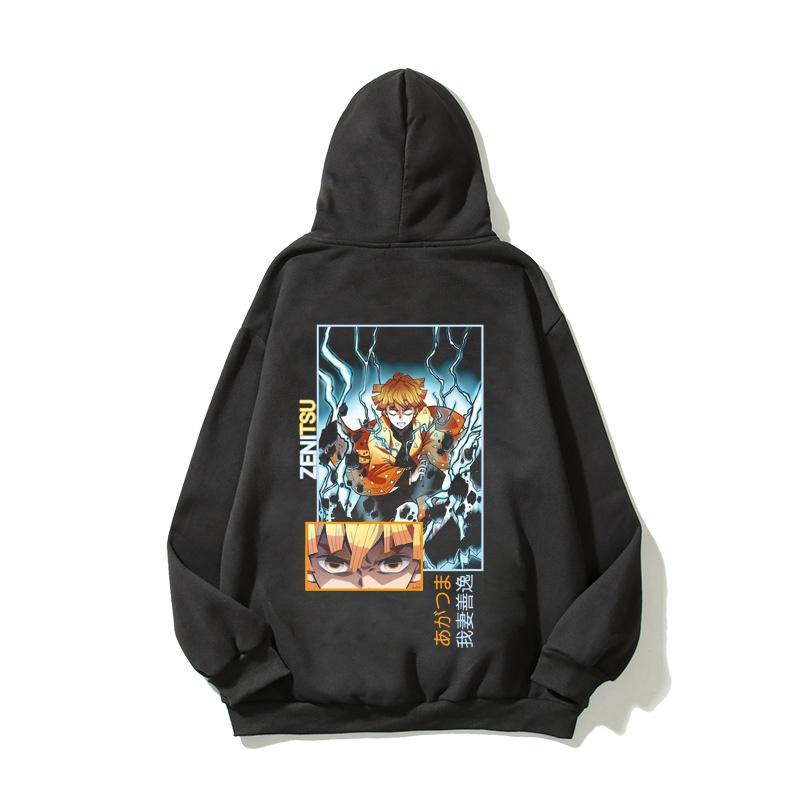 Áo Hoodie Nam Nữ ZENITSU 2 Vải Nỉ Ngoại Dầy Nón 2 Lớp Tay Bo Gân, Anam Store