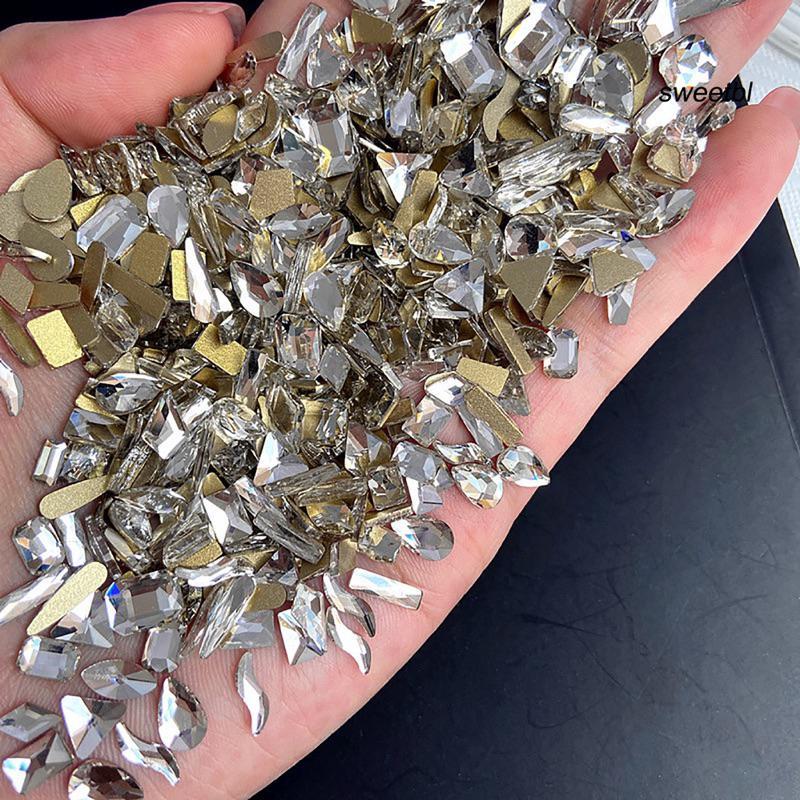 Đá Khối Chân Bằng Làm Nail Nhiều Size Mix Màu Sáng Lâu, Bám Chắc, Phù Hợp Trang Trí Hoạ Tiết, Dễ Phối Làm Nail Nữ
