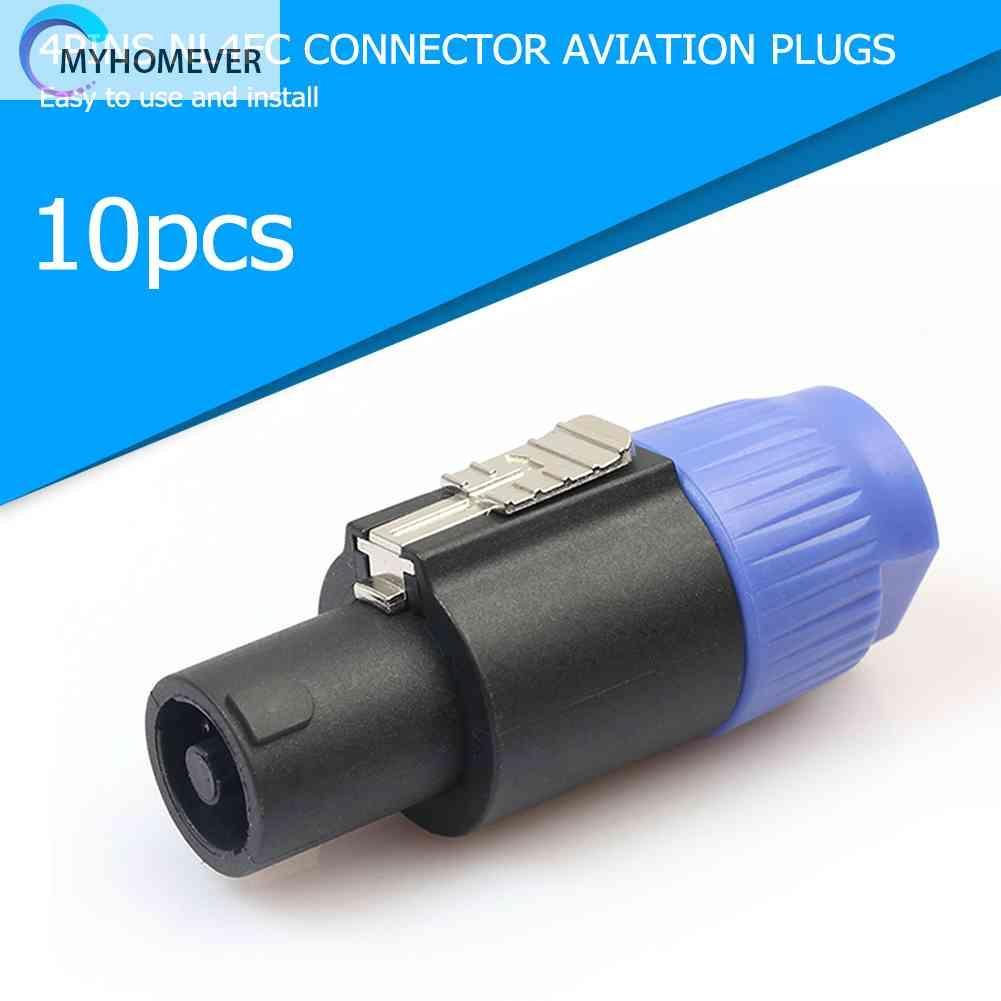 Set 10 Đầu Nối Dây Cáp Âm Thanh 4 Cực 4 Chấu NL4FC