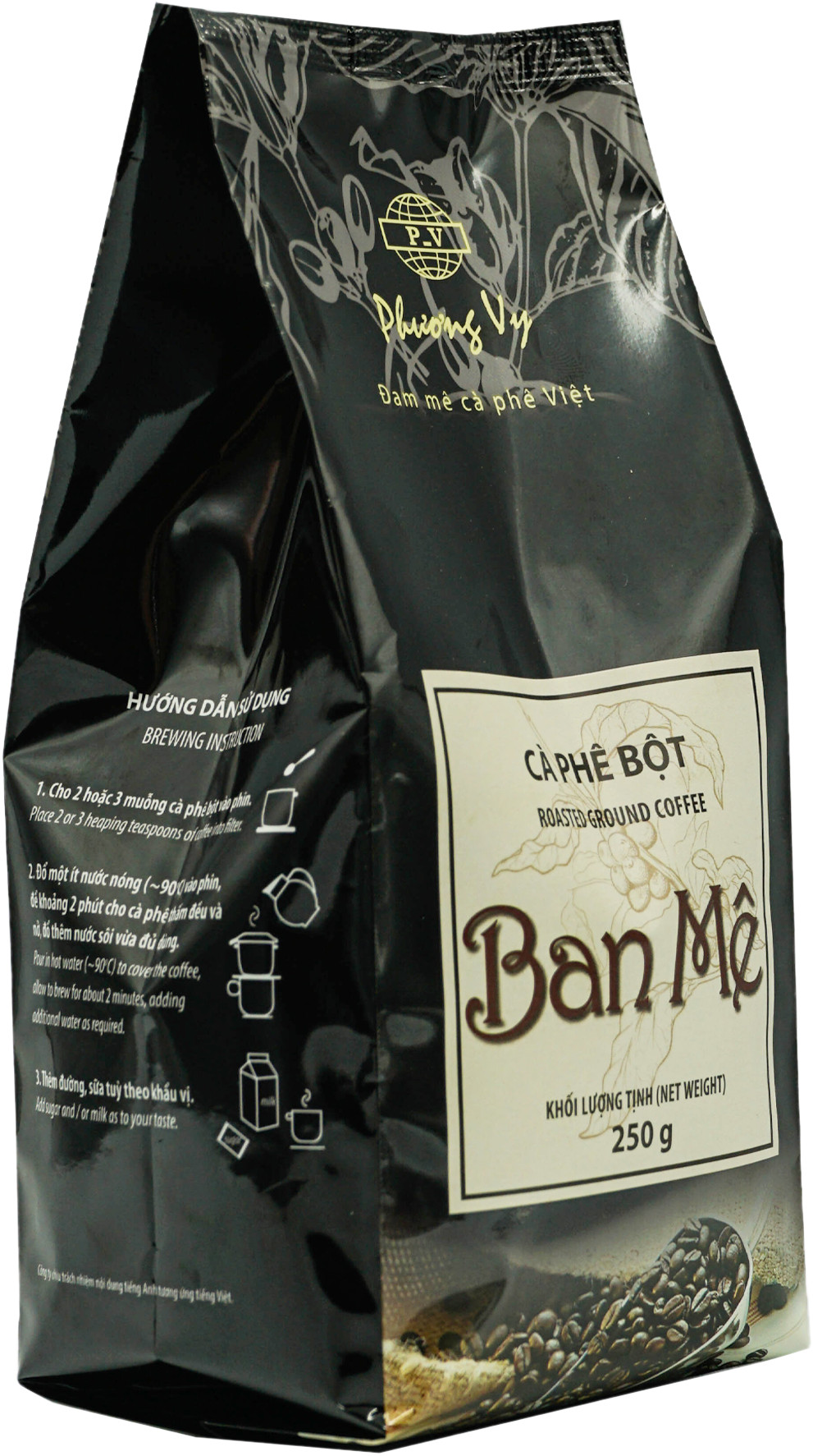 Cà phê bột Ban Mê 250g - Cà phê rang xay - Cà phê pha phin - Phương Vy Coffee