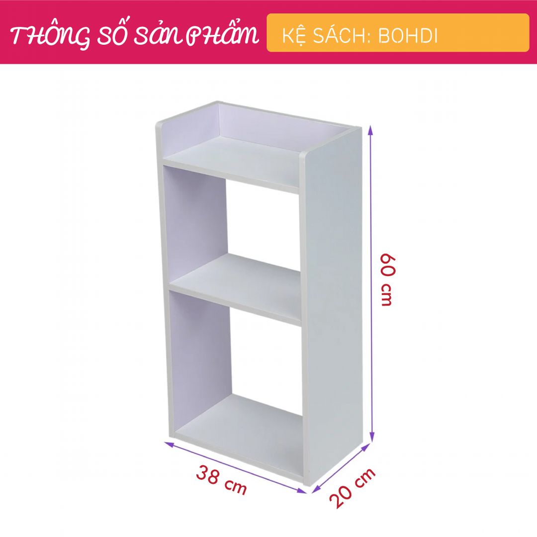 Giá đỡ sách bằng gỗ kiểu dáng nhỏ gọn SMLIFE Bohdi