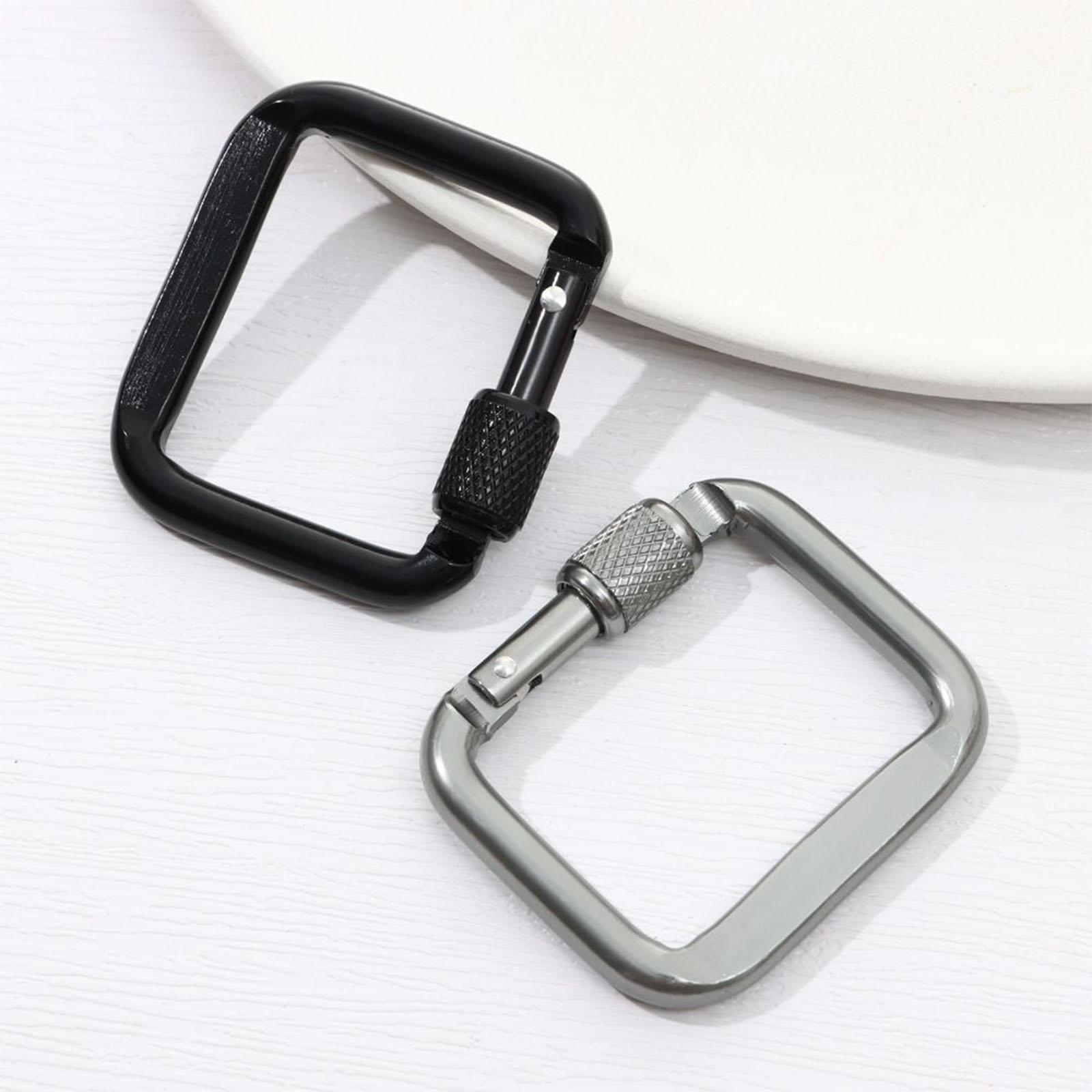 5Pcs Carabiner Clip Backpack Hanger Heavy Duty for Hiking Camping Mountain Black