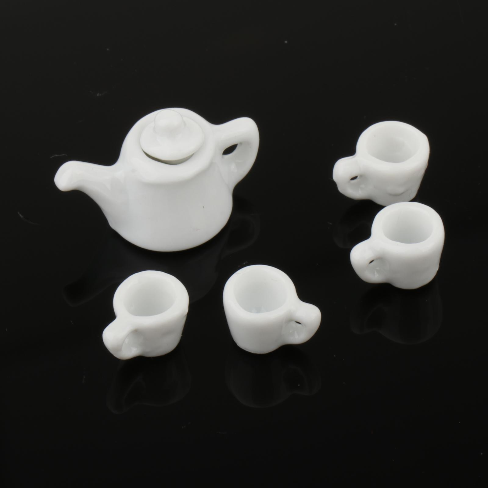 Dollhouse Miniature Tea Set Mini Furniture Toys for Mini Kitchen Photo Props