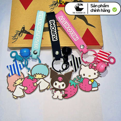 Móc gắn chìa khóa hoạt hình SANRIO dễ thương, Sanrio Móc Khóa Xe Hơi, Móc Khóa Hình Nhân Vật Sanrio My Melody Dễ Thương - Sản phẩm chính hãng, Phân phối bởi Teenbox