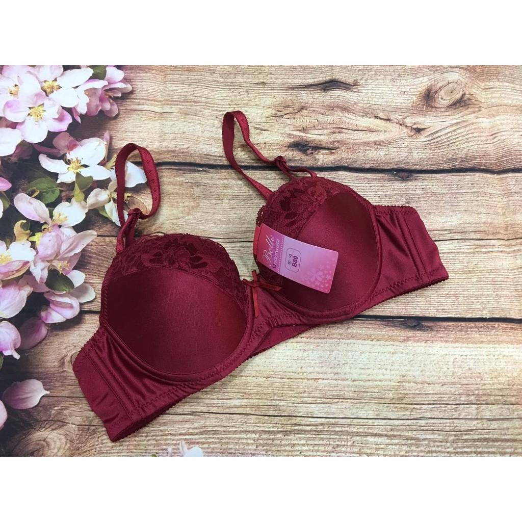 Áo Lót Nữ Mút Mỏng Trơn Phối Ren Có Gọng Cài Sau 2 Móc Belle 210 – Thoáng Mát, Nâng Đỡ Vừa Vặn