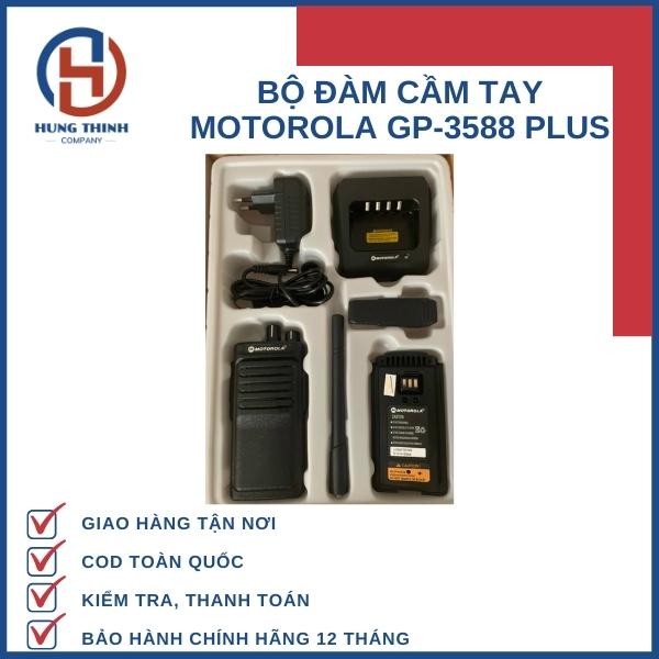 Bộ đàm Motorola GP 3588 Plus(Đen) - Công suất lớn 12W - Hàng chính hãng