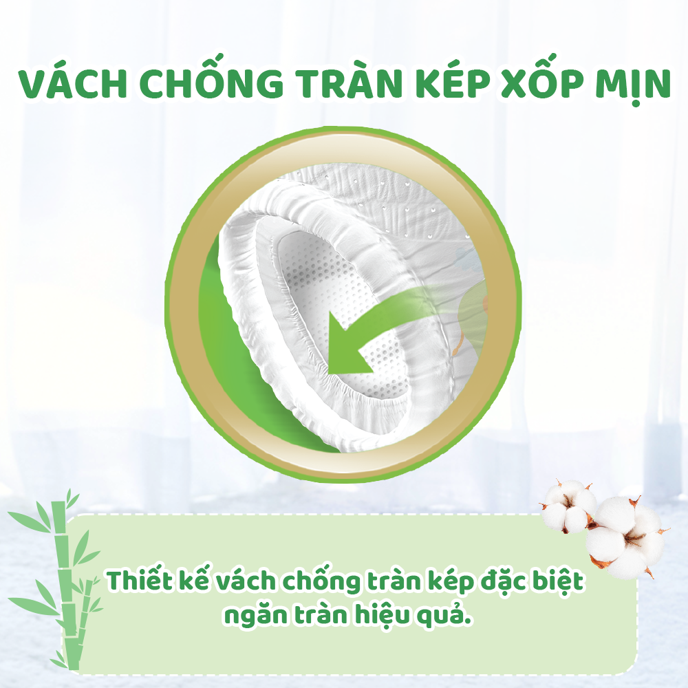 Tã/bỉm quần Molfix Thiên nhiên Jumbo S (4kg - 8kg) - Gói 44+6 miếng