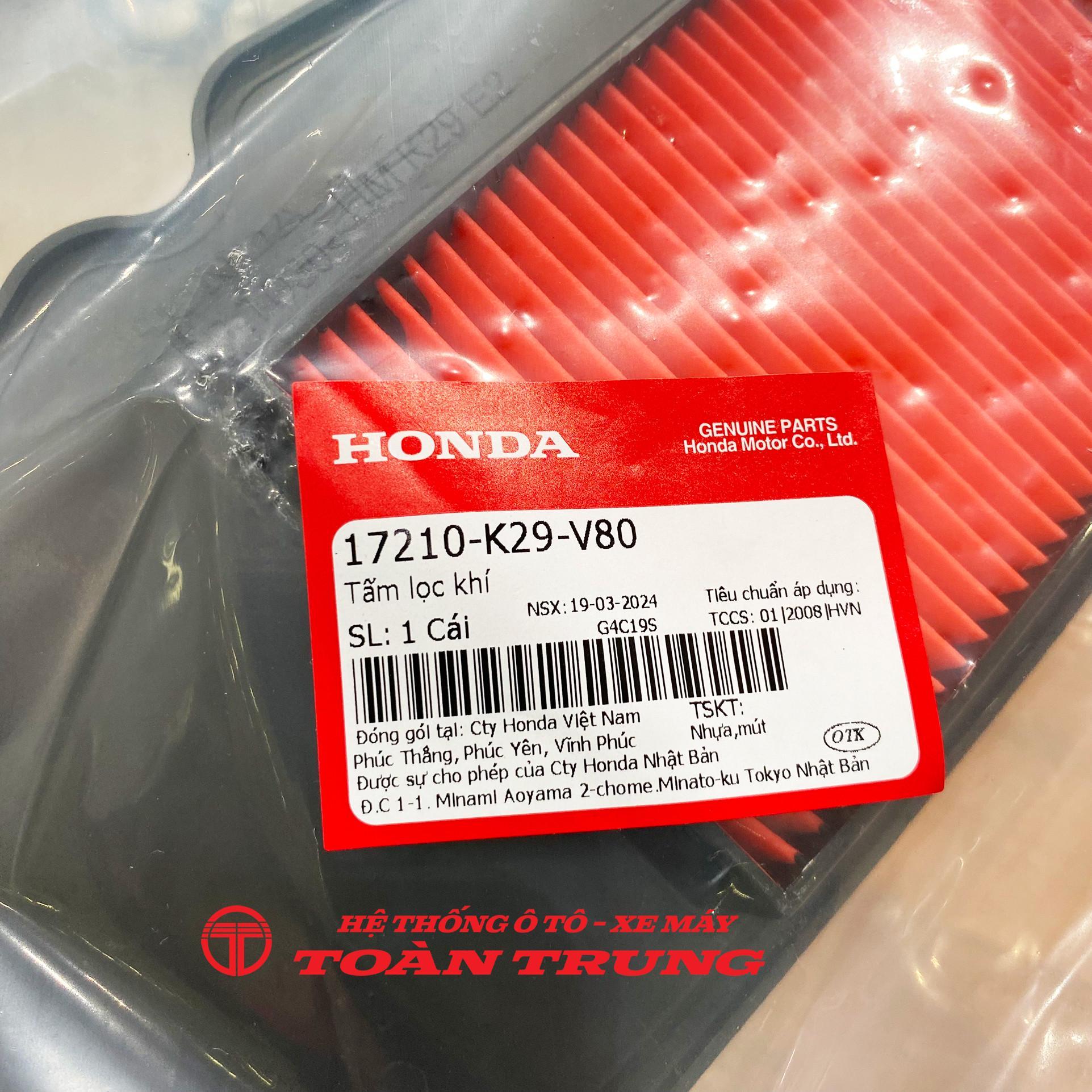 Tấm lọc khí SH Mode (2019-2020) chính hãƞg Honda &quot;17210K29V80&quot;