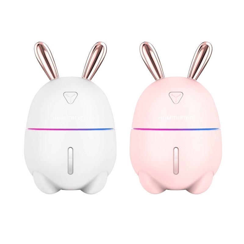300ML Air Humidifier Cute Rabbit Ultra-Silent USB Aroma Essential Oil Diffuser Office Car Humidificador Air Purifier Mist Maker