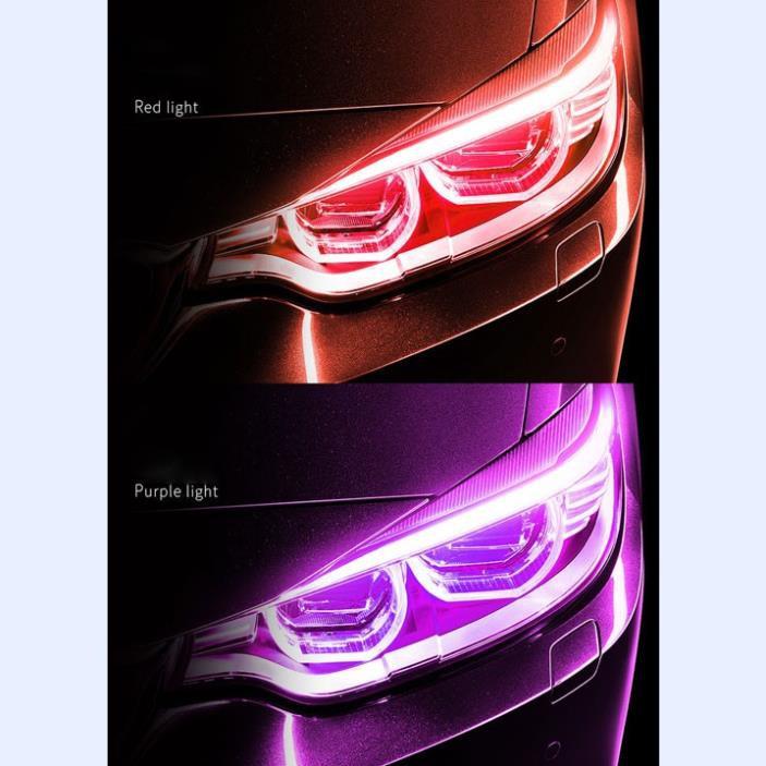 Bộ 2 Dây Đèn Led Mí Ô Tô Tích Hợp Xi Nhan Nháy Đuổi 30cm 45cm 60cm Silicon Chống Nước