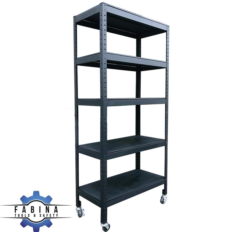 Kệ có bánh xe 5 tầng đa năng 100cm màu đen