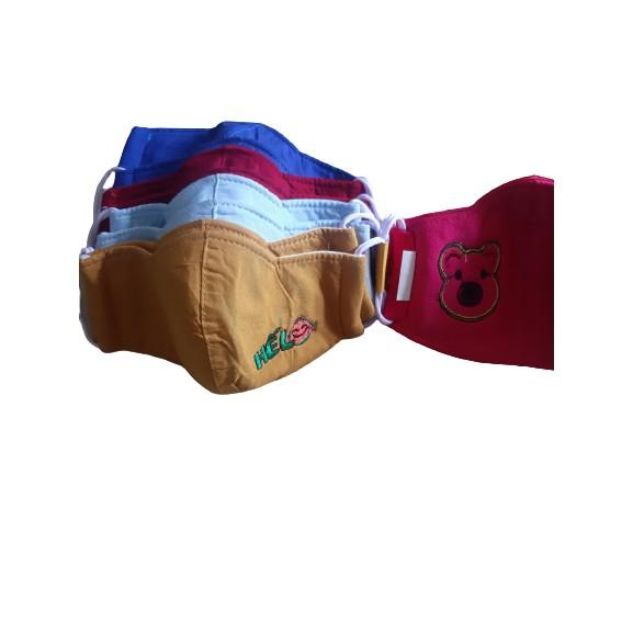 Lố 20 cái  Khẩu trang vải trẻ em, cho bé, từ 1 đến 4 tuổi.