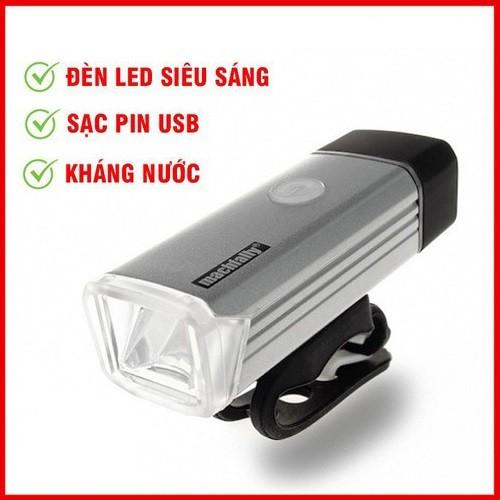 Đèn led gắn xe đạp Machfally siêu sáng, sạc usb, chống nước
