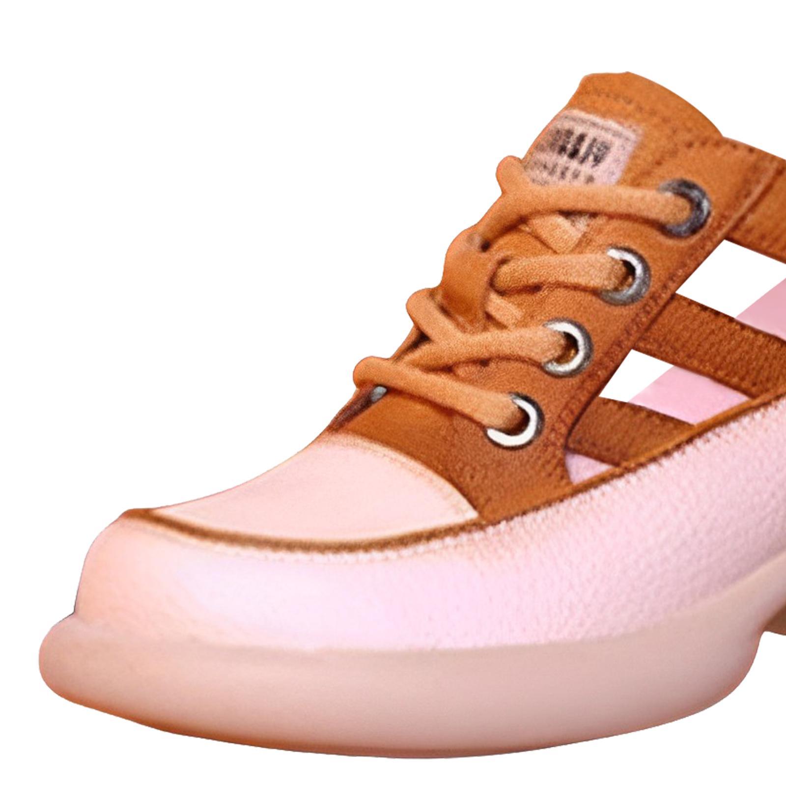 Women Heeled Sandals Closed Toe Comfortable Summer Unique Block Heel Sandals