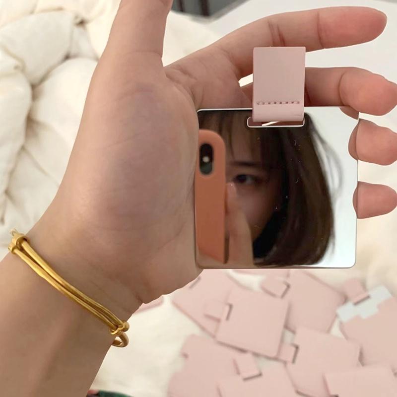 Gương Derf Trang Điểm Dạng Thẻ Vuông Nhỏ Bằng Thép Không Gỉ