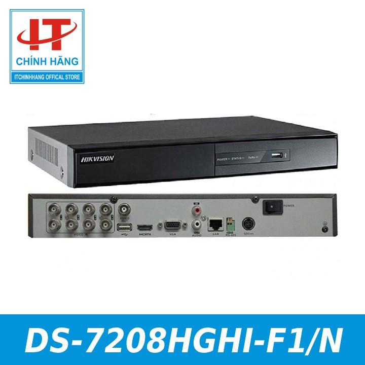 ĐẦU GHI 8 Kênh HIKVISION DS-7208HGHI-F1/N - Hàng Chính Hãng