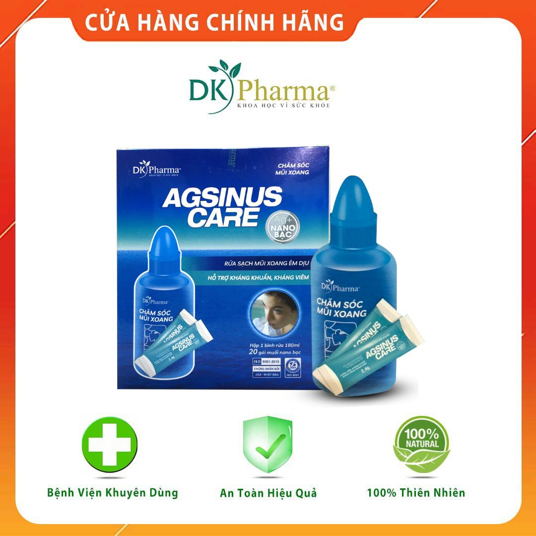 DUNG DỊCH VỆ SINH MŨI AGSINUS DKpharma hộp 20 gói