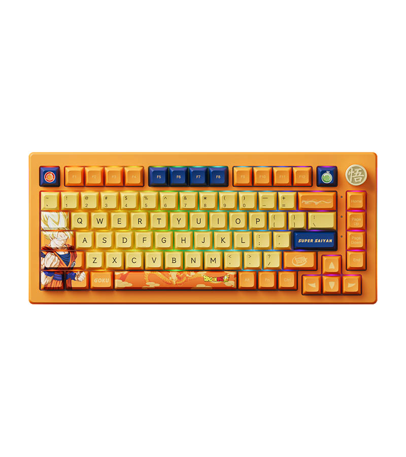 Bàn phím cơ AKKO 5075B Plus Dragon Ball Super – Goku - Hàng chính hãng