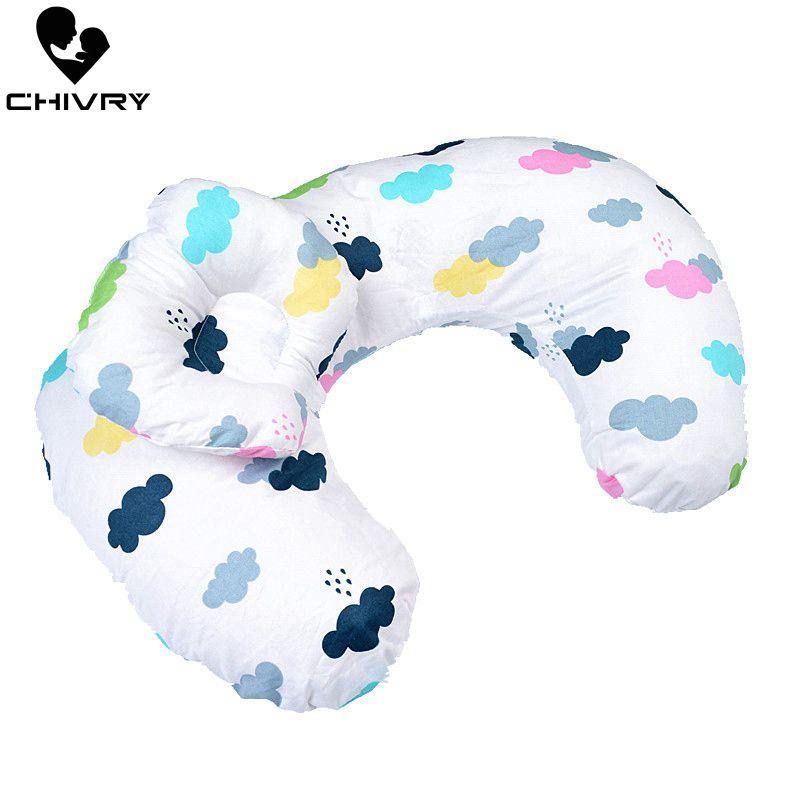 Mới Cho Bé Điều Dưỡng Gối Sơ Sinh Cho Bé Hình Chữ U Cho Con Bú In Gối Cho Trẻ Sơ Sinh Ôm Cotton Định Hình Cho Ăn Eo Đệm