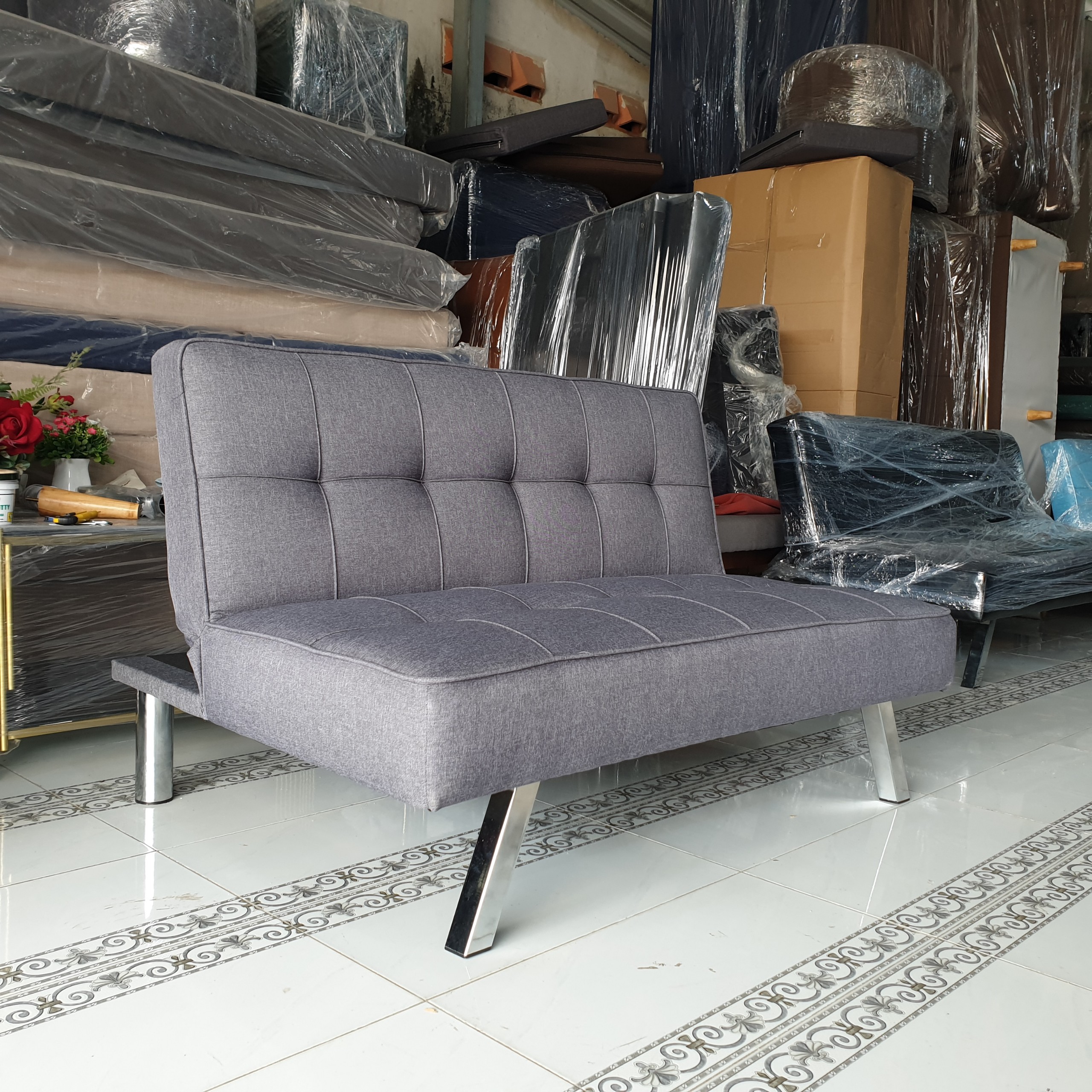 Sofa bed mini 1m2 - Sofa giường thông minh nhỏ gọn cho CNDV, Nhà trọ