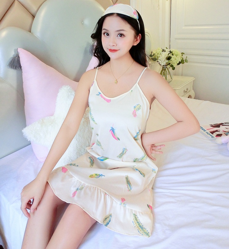 Đầm 2 dây mặc nhà,đồ ngủ họa tiết Haint Boutique Vn16