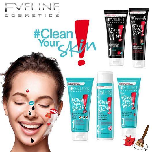 Tẩy da chết sạch sâu ngừa mụn Eveline Clean Your Skin 100ml