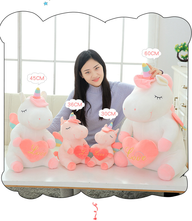 Thú Bông Kì Lân Unicorn Ngồi 36cm Siêu Dễ Thương Quà Tặng Độc Lạ