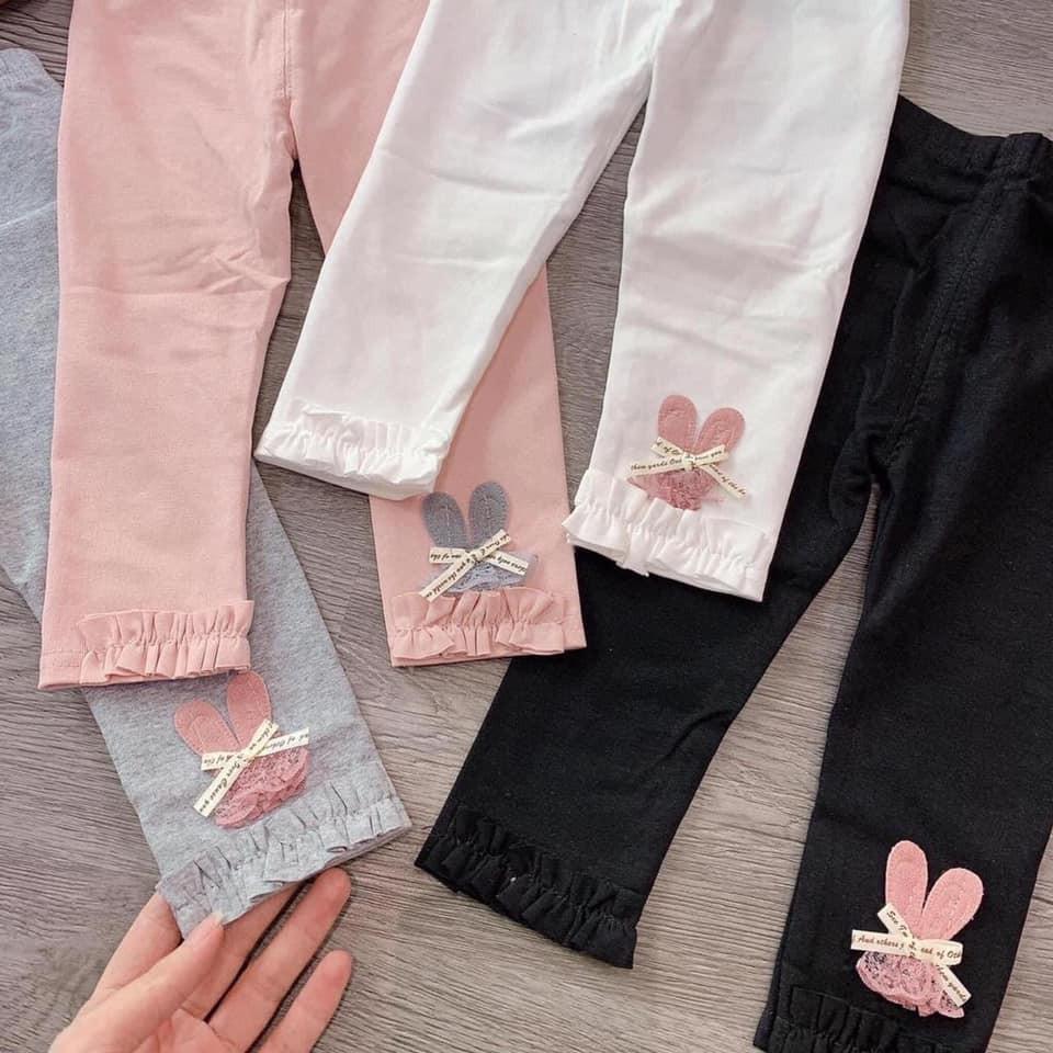 Set 4 quần legging tai thỏ đáng yêu cho bé gái