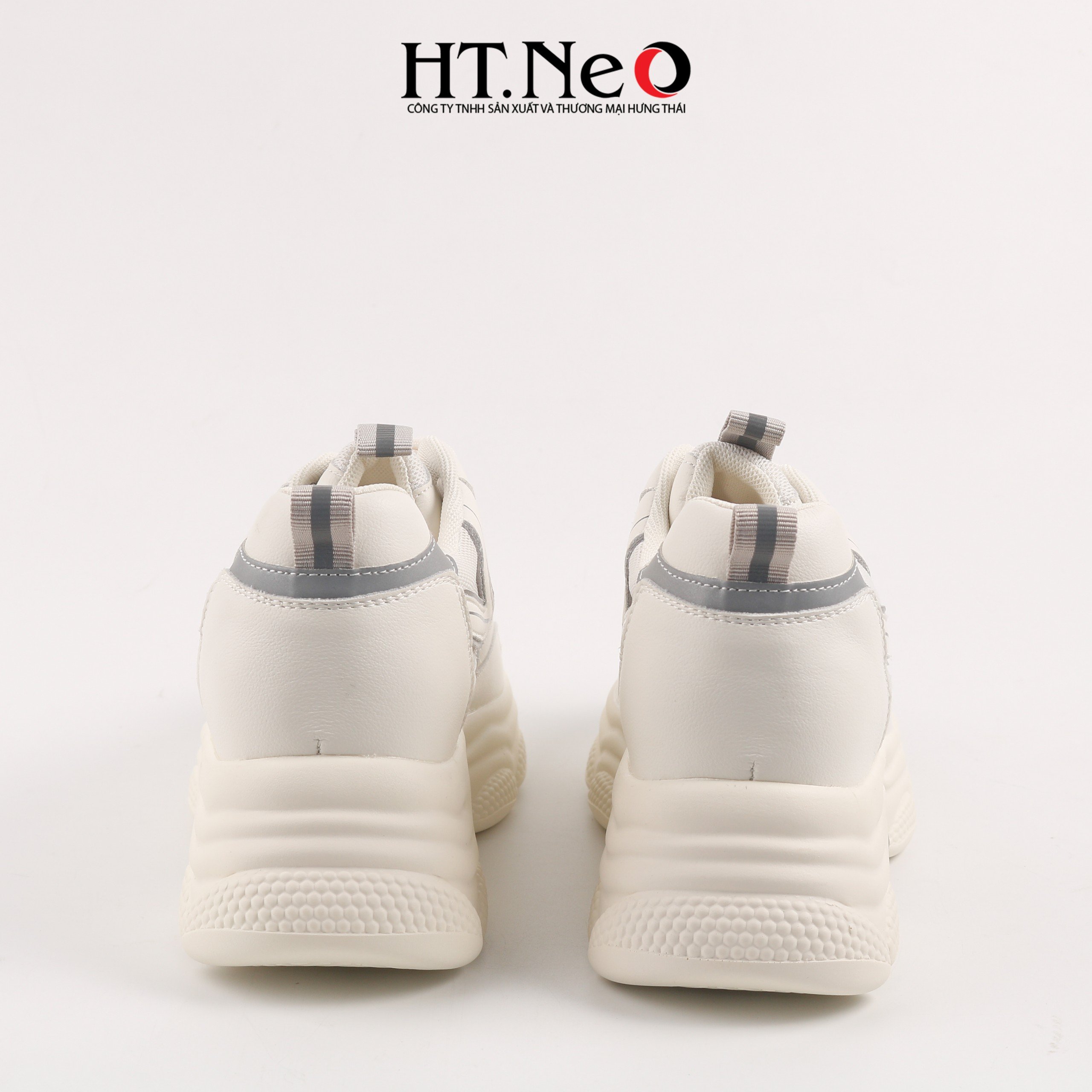 Giày thể thao, giày sneaker nữ đế cao su đúc, đế cao, chất liệu da kết hợp vải lưới, kiểu dáng trẻ trung, đi êm chân, thoải mái TTN09