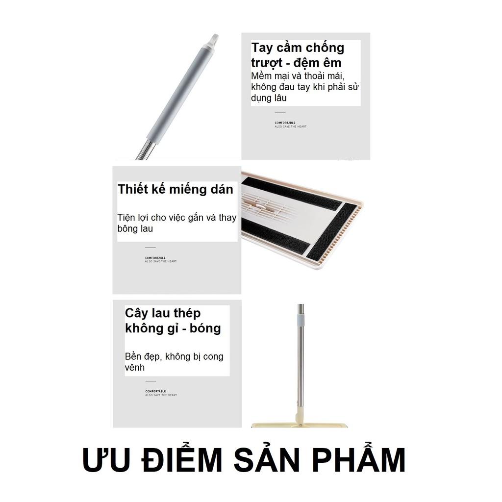 Cây lau nhà thay thế 12x32x120 Cây lau nhà tự vắt lẻ - không kèm thùng
