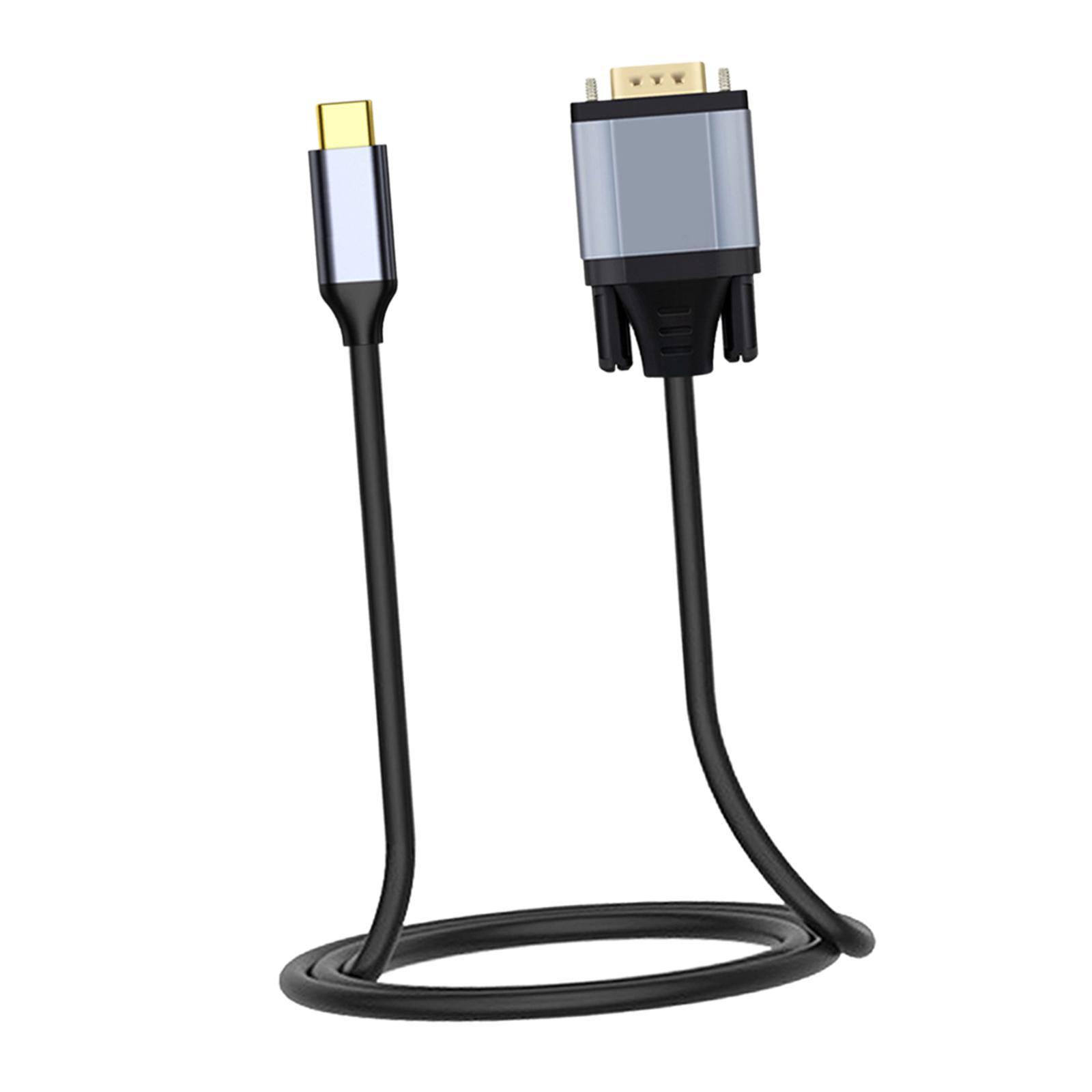 USB C Male to VGA Male Cable Professional Durable 1080P 1.8M for