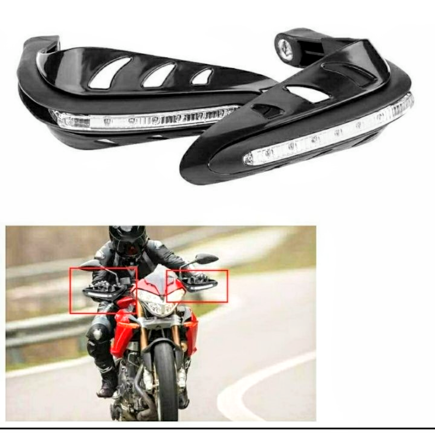 SIÊU GIÁ VỚI BỘ 2 GÙ CHỐNG ĐỖ BẢO VỆ TAY LÁI XE MÁY CÓ ĐÈN LED TRANG TRÍ LÀM XIN NHAN CỰC ĐẸP MẪU MỚI HÀNG CHẤT LƯỢNG