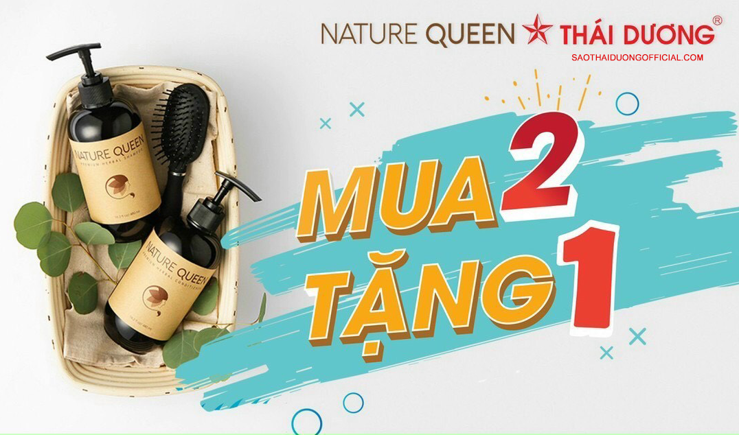 Combo 03 chai Dầu Gội Nature Queen 480ML - Sao Thái Dương