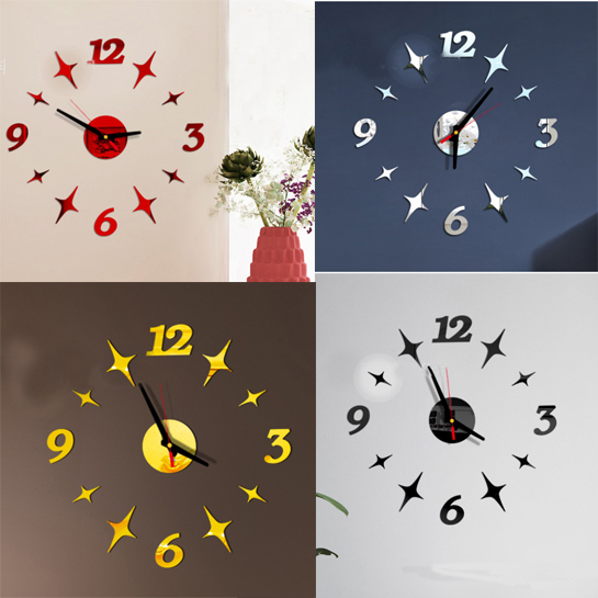 Đồng hồ treo tường 3D tự lắp ráp phong cách Châu Âu hiện đại đang HOT DH04 Đồng hồ số