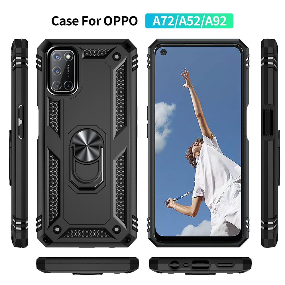 Ốp lưng cho Oppo A52 A92 chống sốc 2 lớp kèm nhẫn iring làm giá đỡ