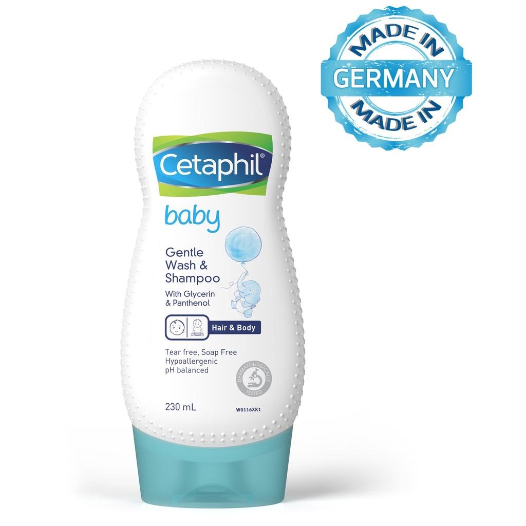 Sữa tắm cho bé Cetaphil Baby Gentle Wash And Shampoo With Glycerin & Panthenol 230ml - 400ml