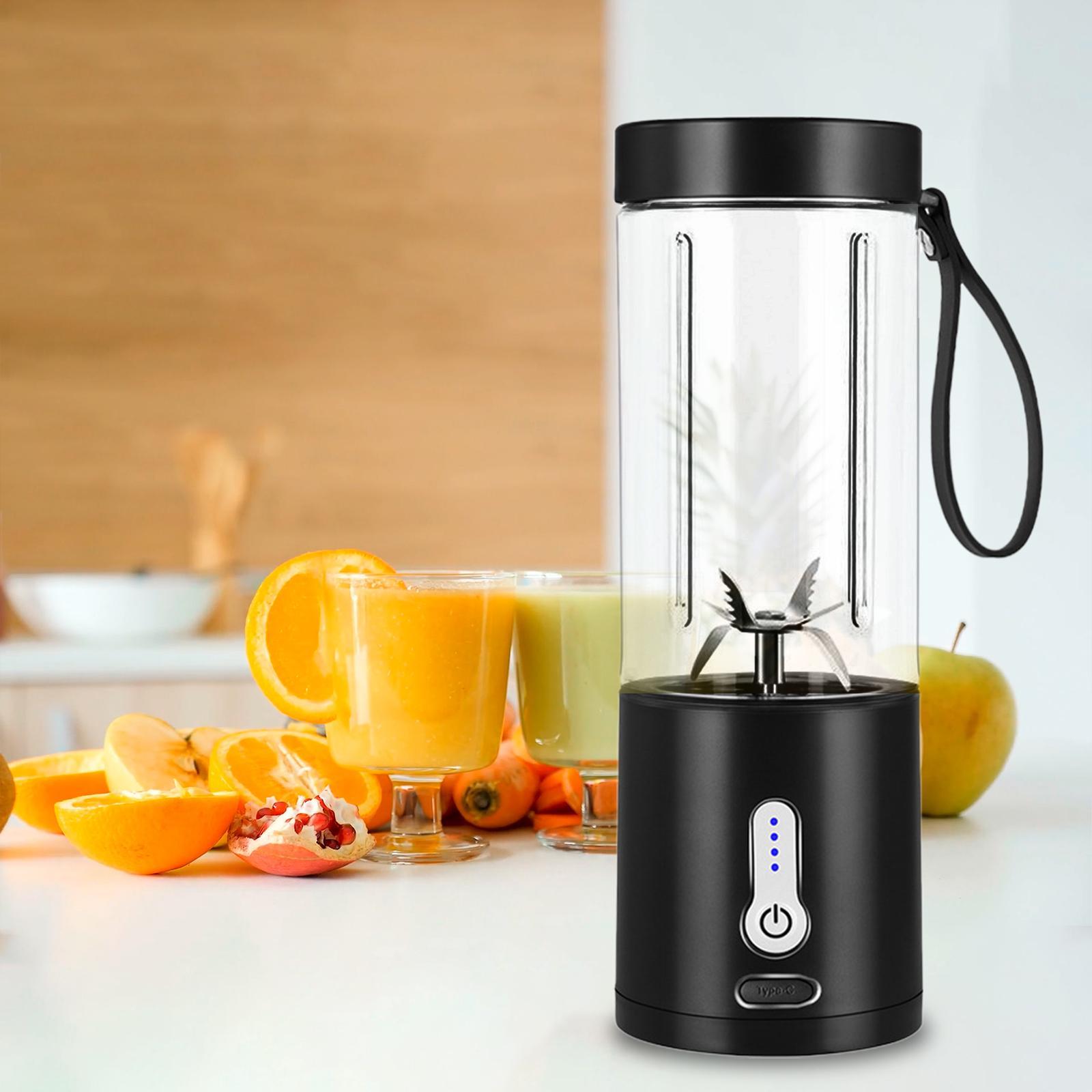 Portable Fruit Blender Mixer USB Rechargeable Juicer Cup for Office Travel