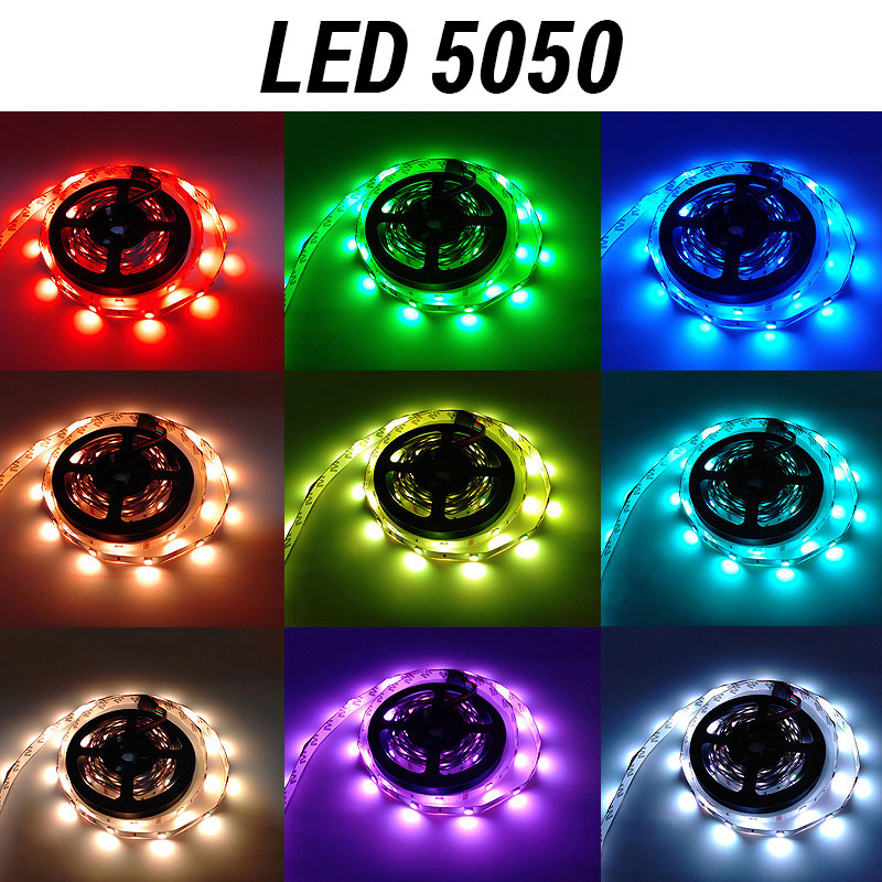 Cuộn 5M Dây Đèn LED RGB 3528 / 5050 12V (Không Nguồn, Không Mạch)