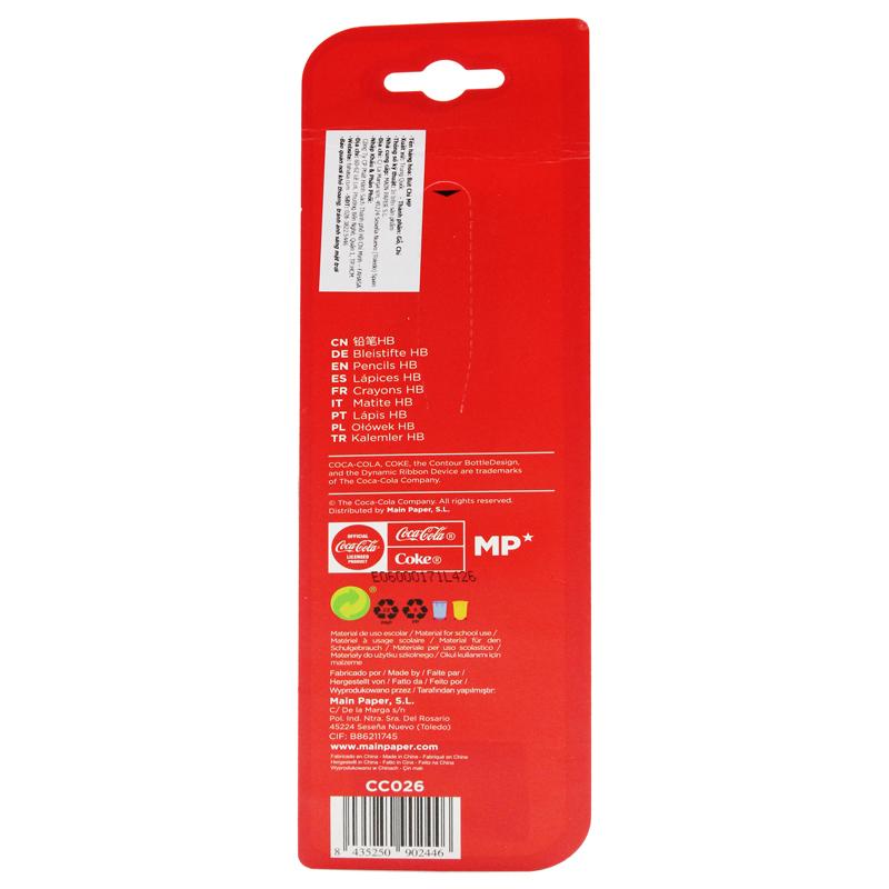 Vỉ 4 Bút Chì Gỗ HB - Coca-Cola CC026