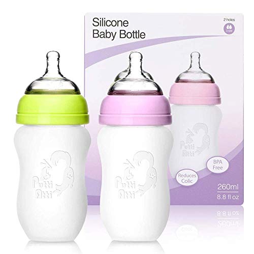 Hộp 2 bình sữa silicone Putti Atti 260ml cho bé yêu - Hàng chính hãng Hàn Quốc