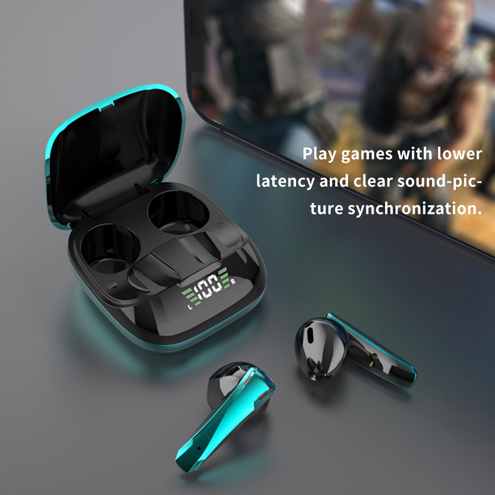 Tai Nghe Nhét Tai Không Dây BT5.0 Có Hộp Sạc Màn Hình LED Kỹ Thuật Số