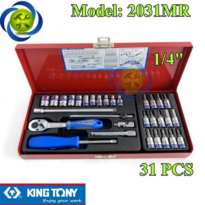 Bộ tuýp 1/4 Kingtony 2031MR 31 chi tiết hệ mét